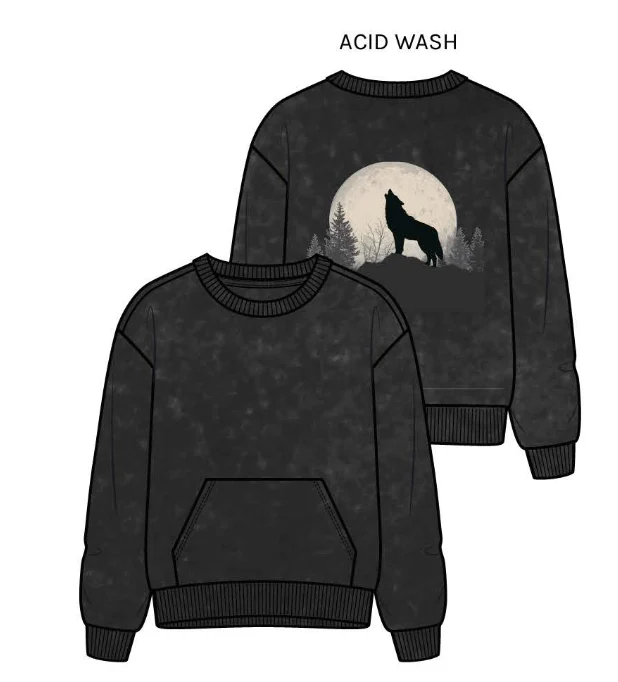 Miles the Label Sweatshirt in Howling Wolf