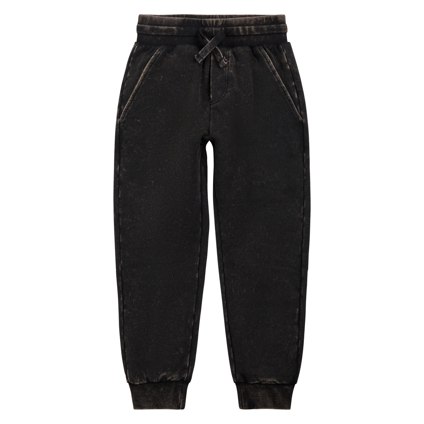 Miles the Label Jogger Pant in Black Acid Wash