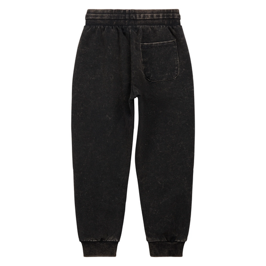 Miles the Label Jogger Pant in Black Acid Wash