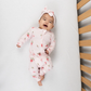 Belan J Footless Bamboo Sleeper in Pink Bows