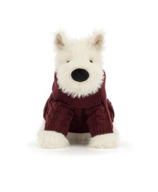 Jellycat Munro Scotty Dog Winter Jumper Outfit