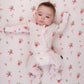 Belan J Bamboo Footed Sleeper in Pink Bows