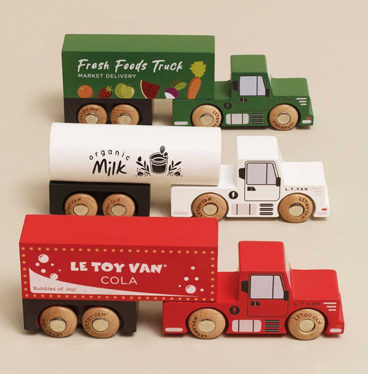 Le Toy Van Wooden Trailer Trucks