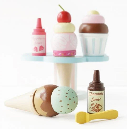 Le Toy Van Wooden Ice Cream Stand & Toppings