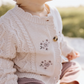 Petit Lem Sweater Knit Cardigan in Blackberry