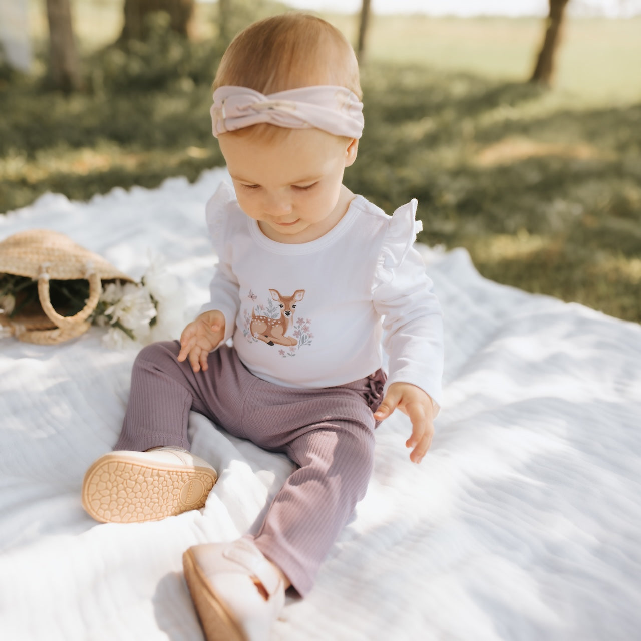 Petit Lem 2 Piece Bodysuit Set in Fall Fawn