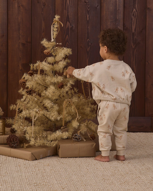 Quincy Mae Relaxed Fleece Sweatsuit Set in Gingerbread