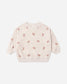 Quincy Mae Relaxed Velour Sweatsuit in Red Bows