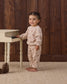 Quincy Mae Relaxed Velour Sweatsuit in Red Bows