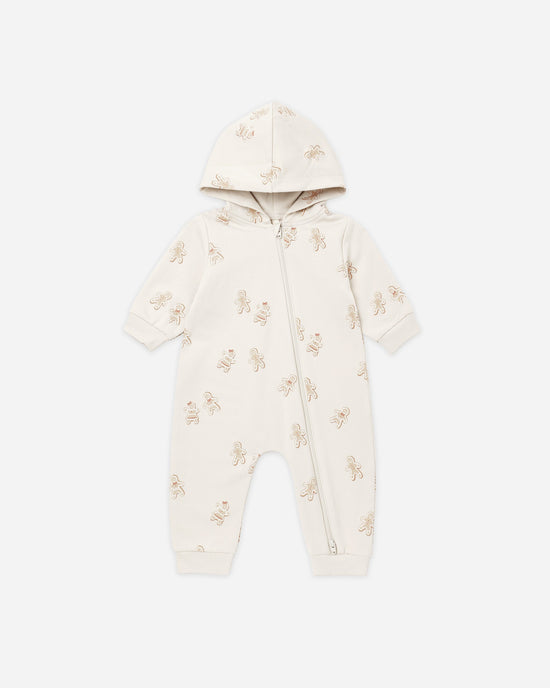 Quincy Mae Hooded Jumpsuit in Gingerbread