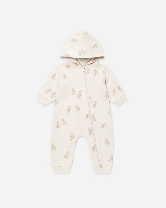 Quincy Mae Hooded Jumpsuit in Gingerbread