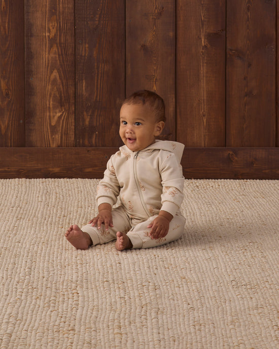 Quincy Mae Hooded Jumpsuit in Gingerbread