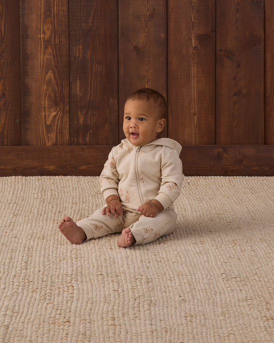 Quincy Mae Hooded Jumpsuit in Gingerbread