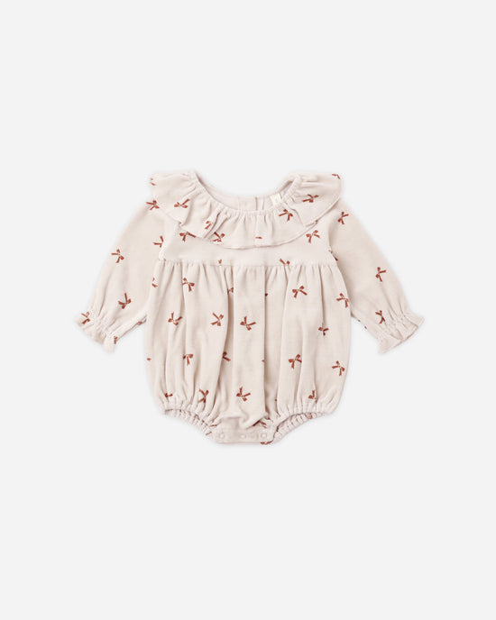 Quincy Mae Wendy Romper in Red Bows