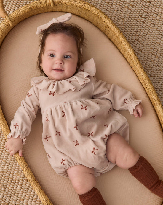 Quincy Mae Wendy Romper in Red Bows