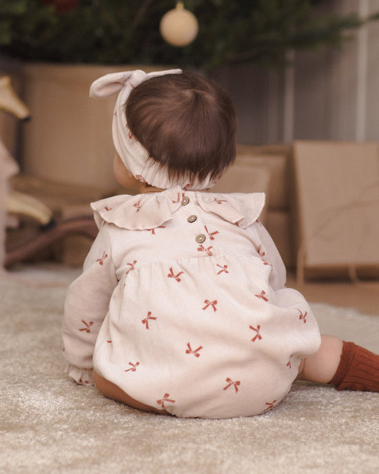 Quincy Mae Wendy Romper in Red Bows