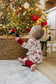 Mebie Baby Ribbed Bamboo Sleeper in Holiday Toile