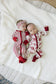 Mebie Baby Ribbed Bamboo Sleeper in Holiday Toile