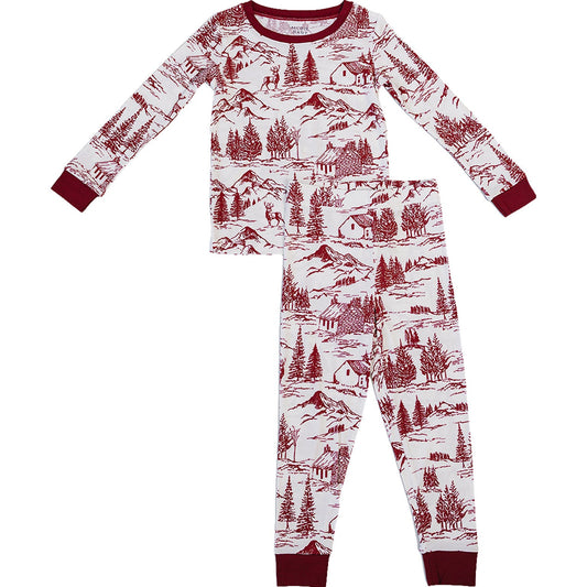 Mebie Baby Bamboo Cozy Set in Holiday Toile