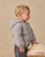 Quincy Mae Hooded Woven Jacket in Midnight Gingham