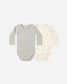 Quincy Mae Jersey Bodysuit 2 Pack in Pears/Laurel Stripe