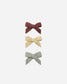 Quincy Mae Bow with Clip Set of 3 - Black Cherry/Butterscotch/Laurel