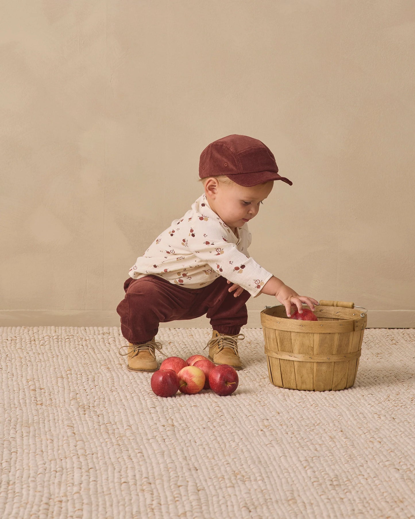 Quincy Mae Baby Cap in Black Cherry