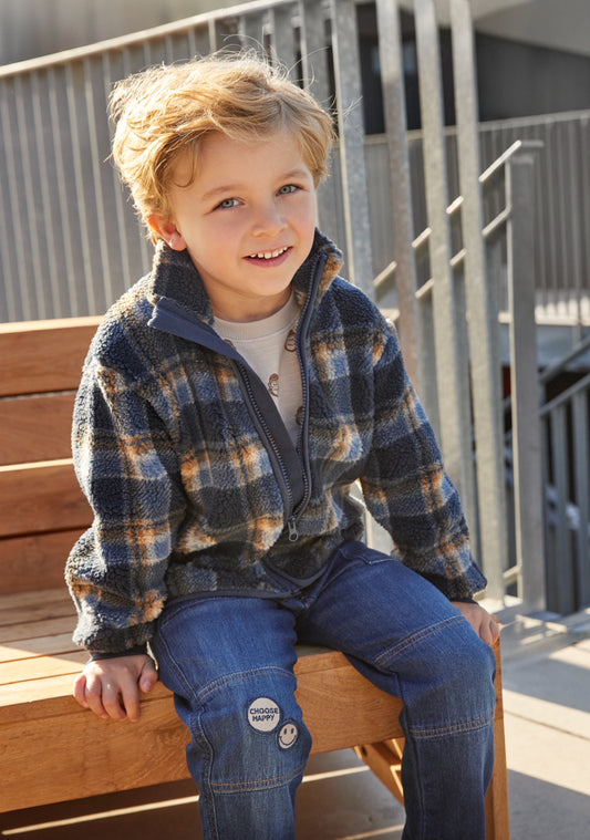 Minymo Teddy Jacket in Plaid