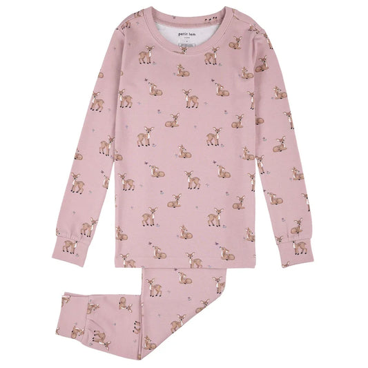 Petit Lem 2 Piece Pj Set in Deer