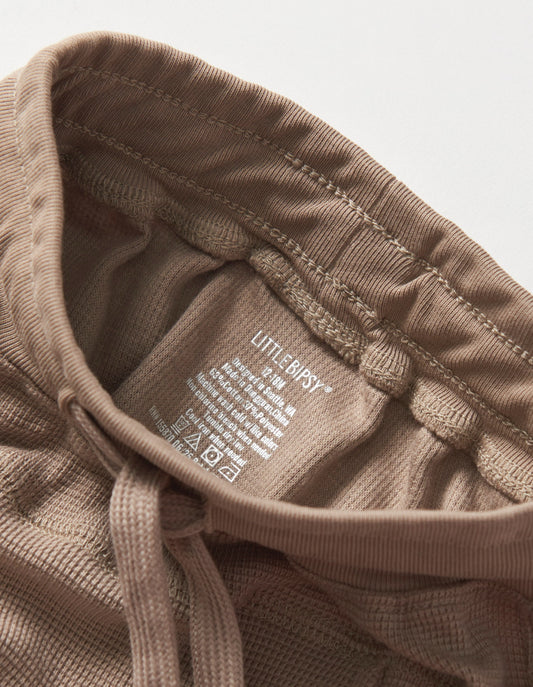 Little Bipsy Waffle Jogger in Mushroom