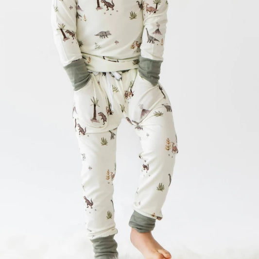 Belan J 2 Piece PJ Pocket Jogger Set in Dinoland