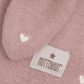 Huttelihut Balaclava with Ears with Embroidered Hearts in Deauville Mauve