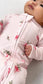 Belan J Footless Bamboo Sleeper in Pink Bows