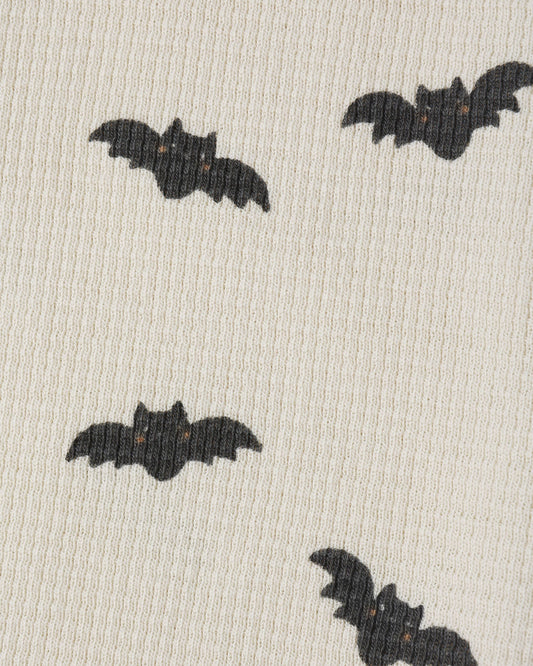 Quincy Mae Halloween Waffle Jumpsuit in Bats