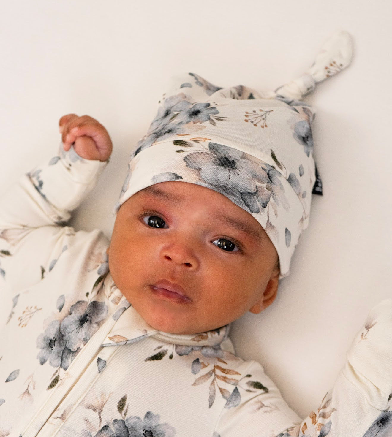 Belan J Knotted Infant Hat in Frosty Floral