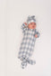 Belan J Knotted Sleep Gown in Denim Plaid