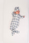 Belan J Knotted Sleep Gown in Denim Plaid