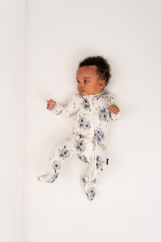 Belan J Bamboo Footed Sleeper in Frosty Floral