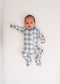 Belan J Bamboo Footed Sleeper in Denim Plaid