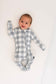 Belan J Footless Bamboo Sleeper in Denim Plaid
