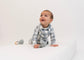 Belan J Bandana Bib in Denim Plaid