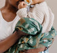 Copper Pearl Knit Swaddle Blanket in “Atwood”