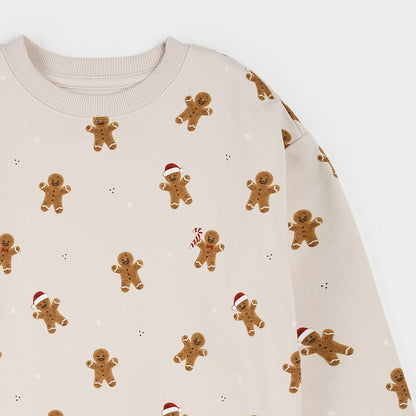 Petit Lem Sweatshirt in Merry Gingerbread in Cream