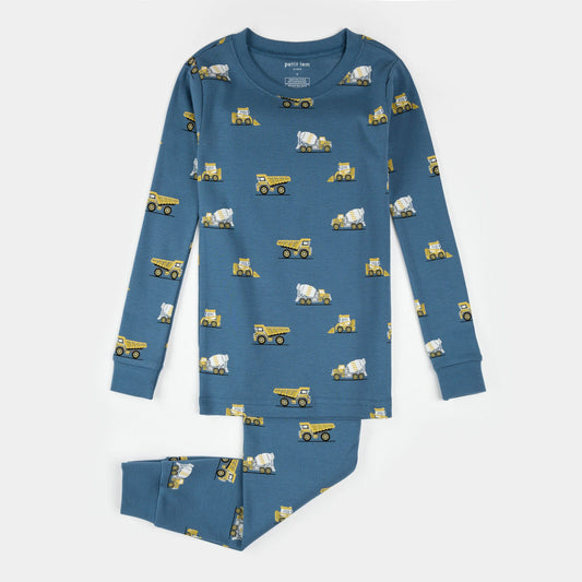 Petit Lem 2 Piece Pj Set in Construction Trucks