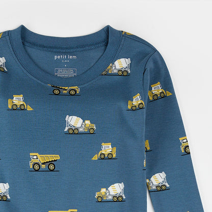 Petit Lem 2 Piece Pj Set in Construction Trucks