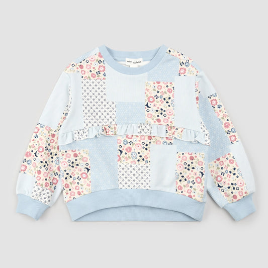 Miles the Label Floral Patchwork Sweatshirt