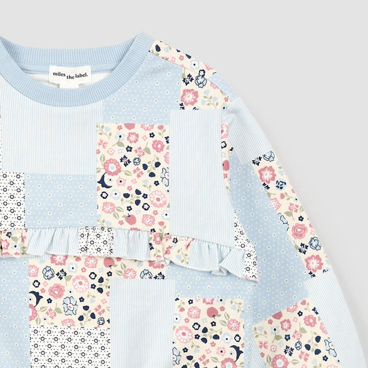 Miles the Label Floral Patchwork Sweatshirt