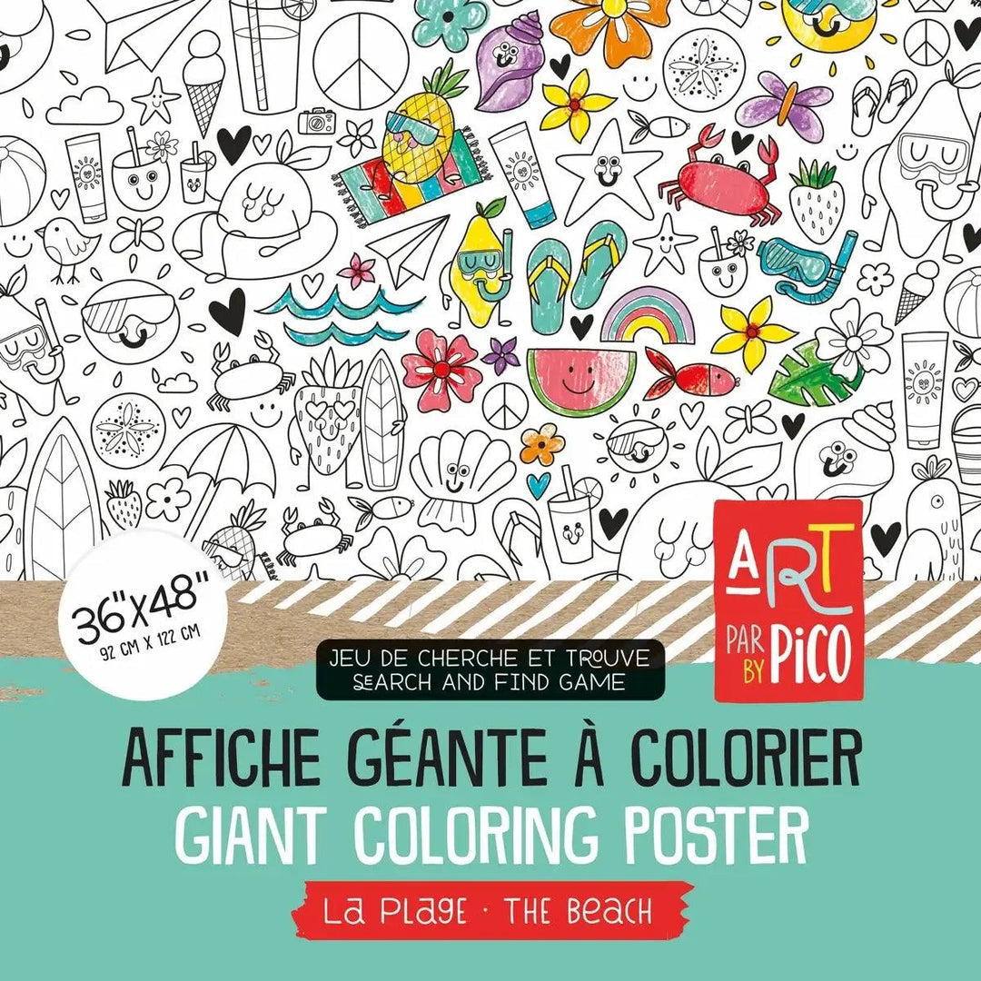 Pico Giant Colouring Page - The Beach