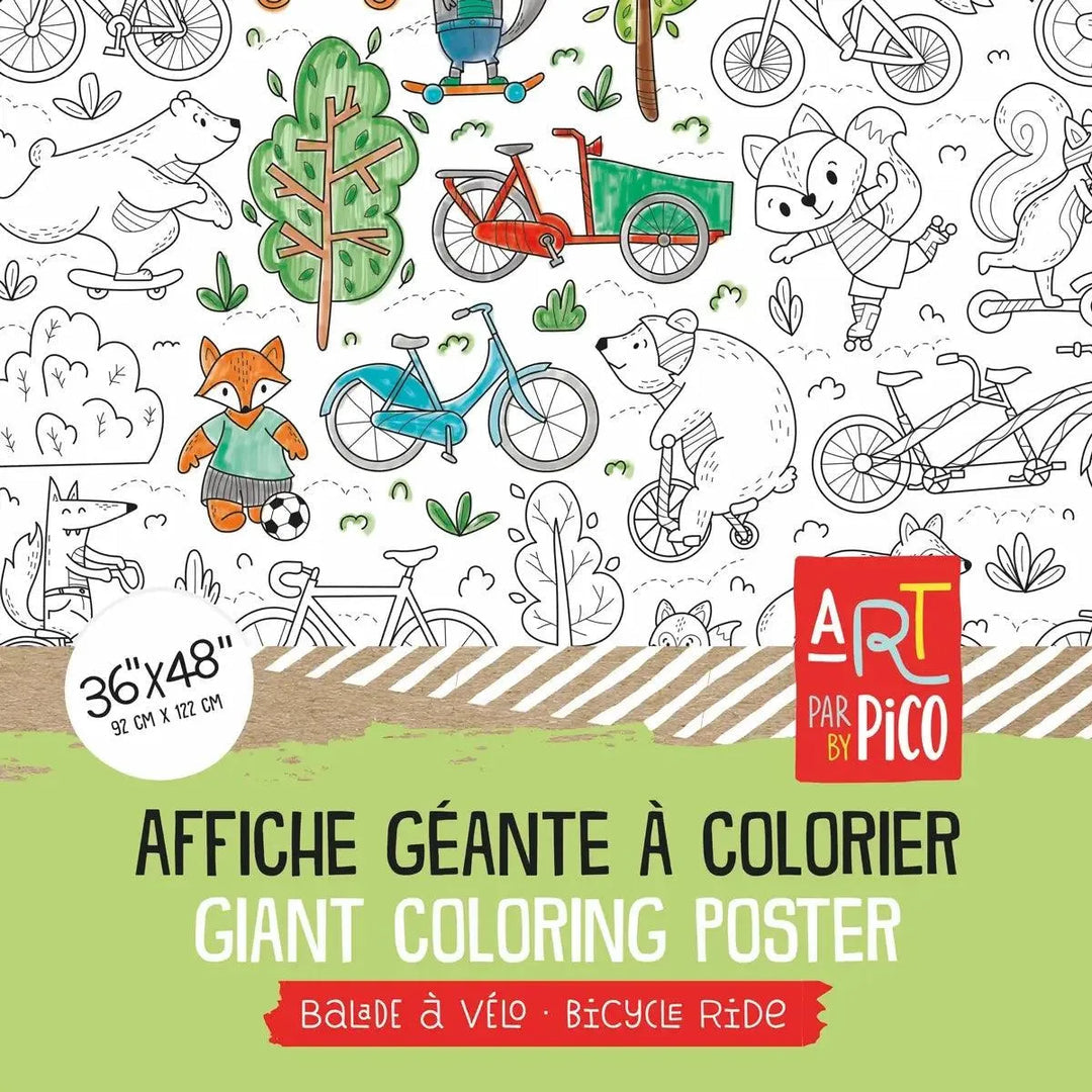 Pico Giant Colouring Page - Bike Ride