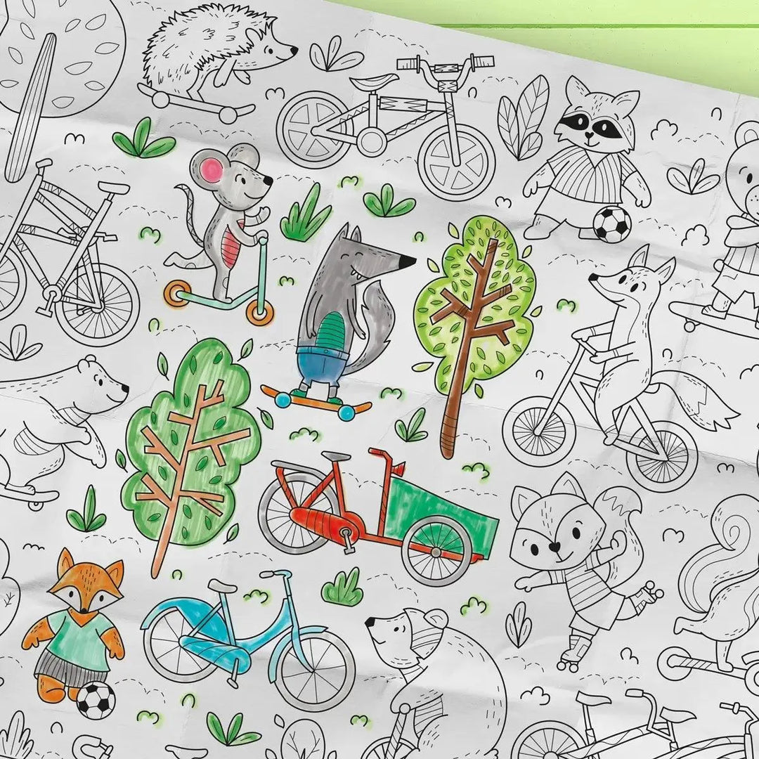 Pico Giant Colouring Page - Bike Ride